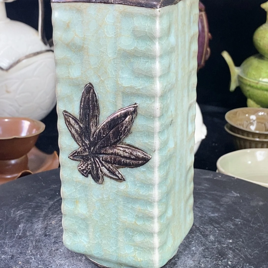 摆件用***咪汝窑琮瓶瓷器瓷器