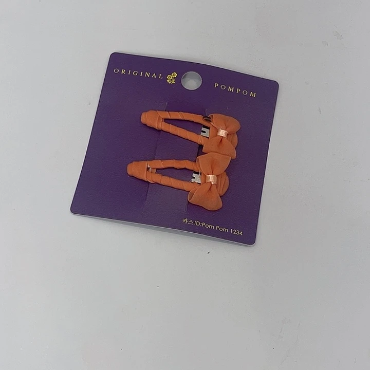 布艺铁合金橘色蝴蝶结