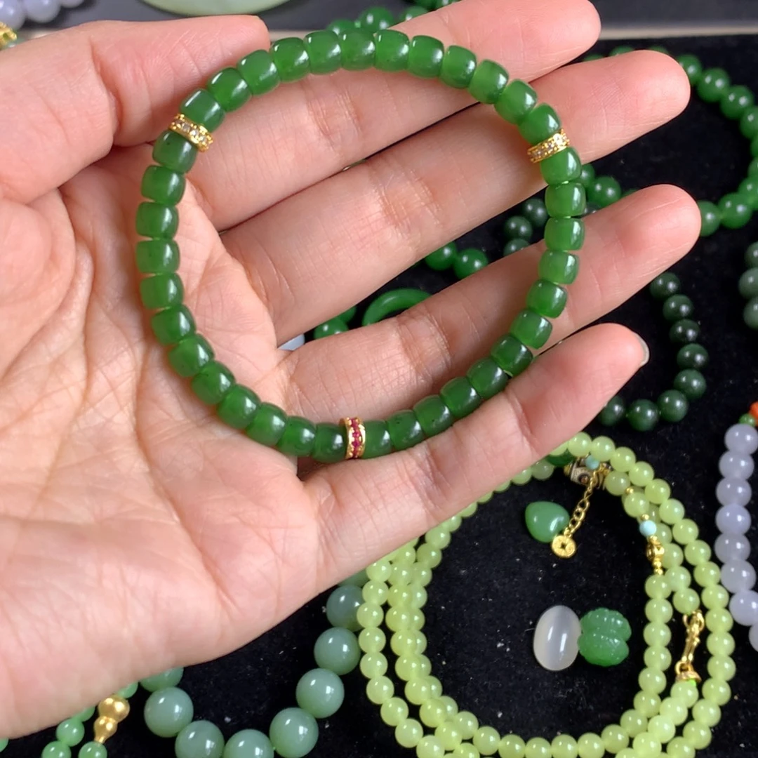 和田玉未镶嵌手链