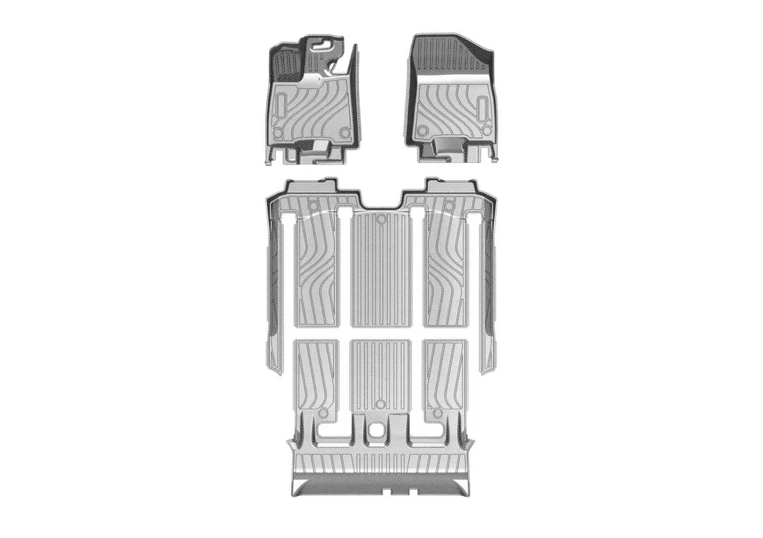 适用于丰田赛那格瑞维亚碳纤纹全包围脚垫后备箱靠背垫防水耐磨