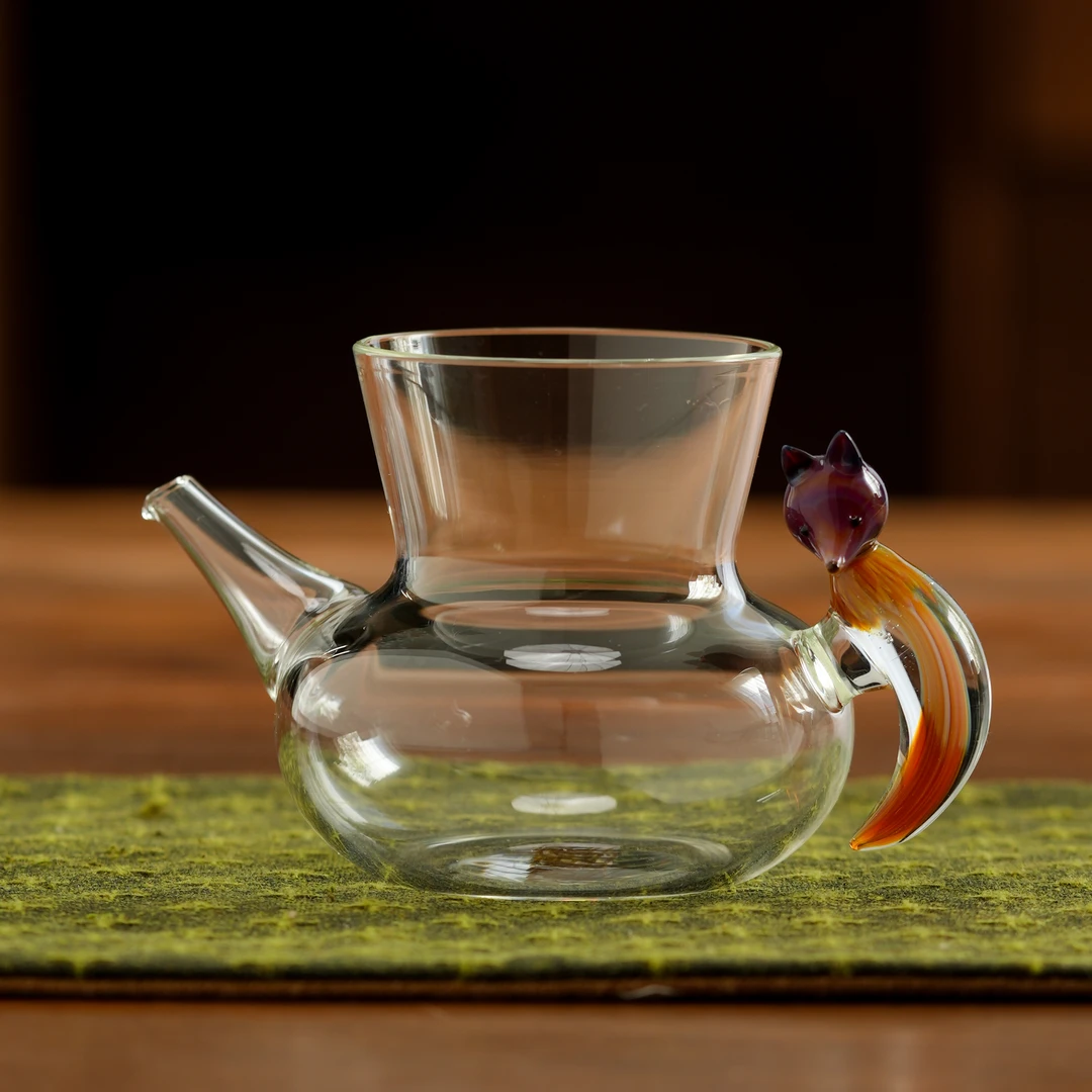 草木茶社 晶焱-青丘公杯·金黄-高端玻璃公道杯