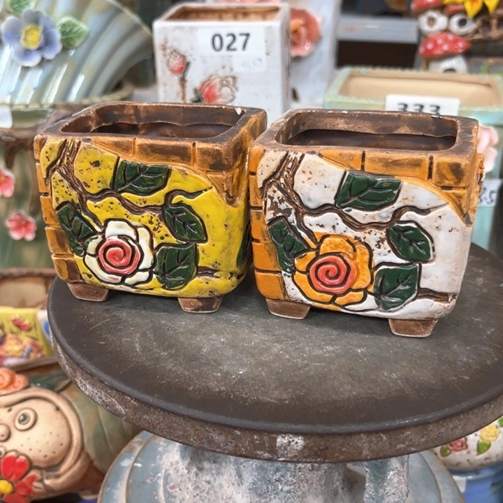 紫砂花盆粗陶材质多肉花盆