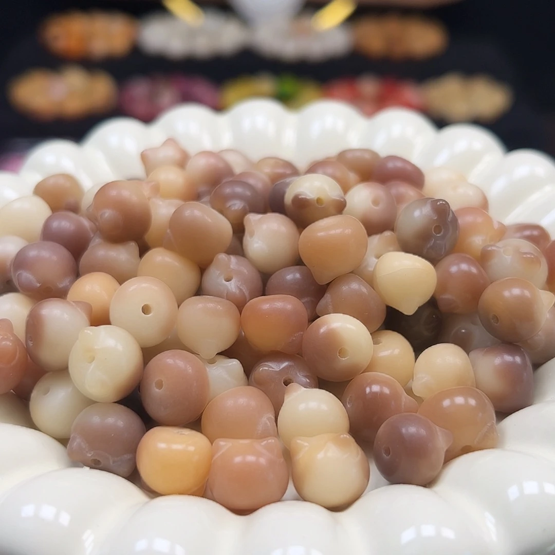 手串菩提根/象牙果卡12紫罗兰猫头30颗