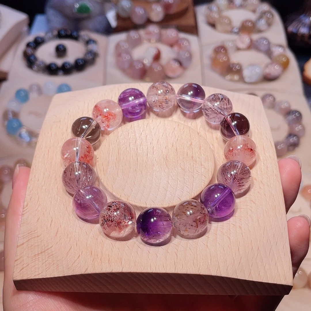 水晶未镶嵌手串超七水晶