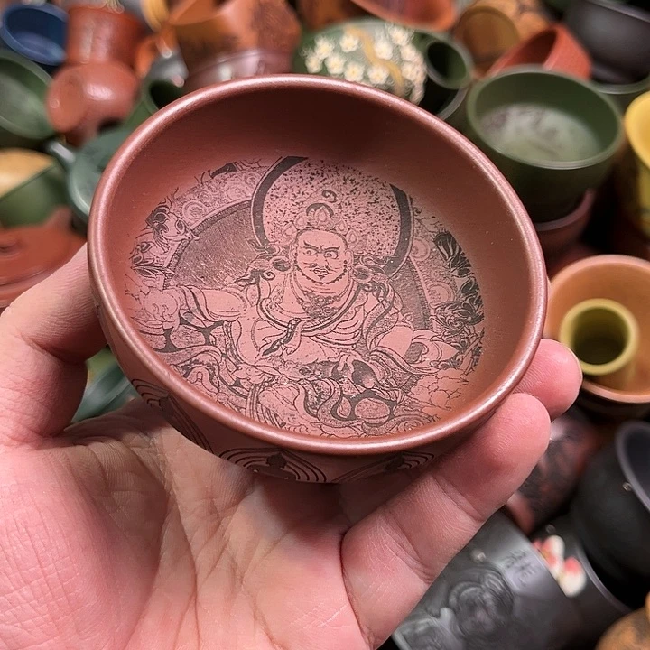 紫砂茶杯全手工紫砂主人杯