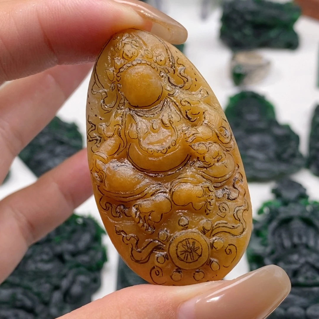 定制翡翠未镶嵌T黄财神
