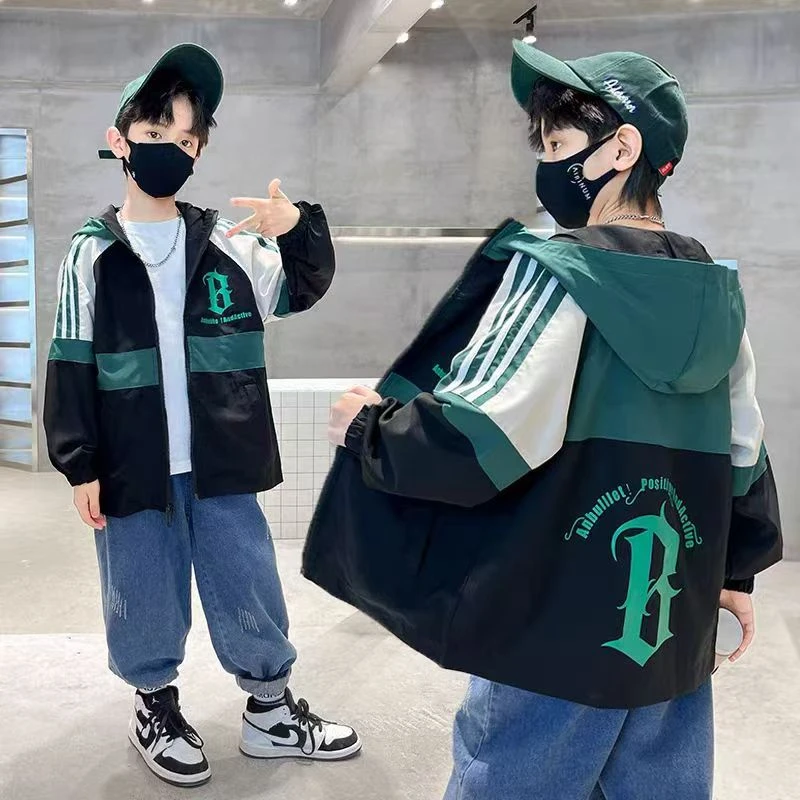 【自营｜拼接设计 休闲运动风】男童春款外套0225014