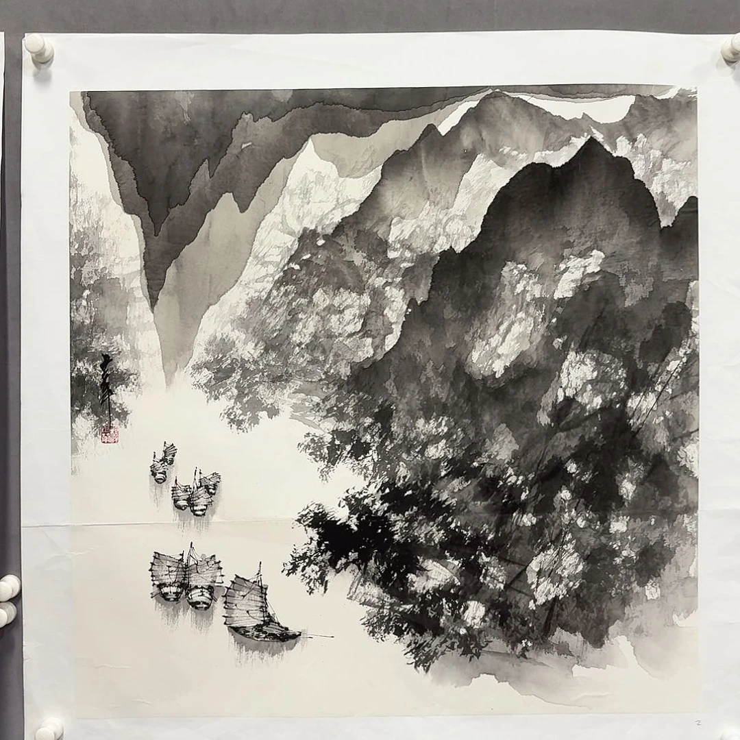 国画亲笔手绘放心去藏