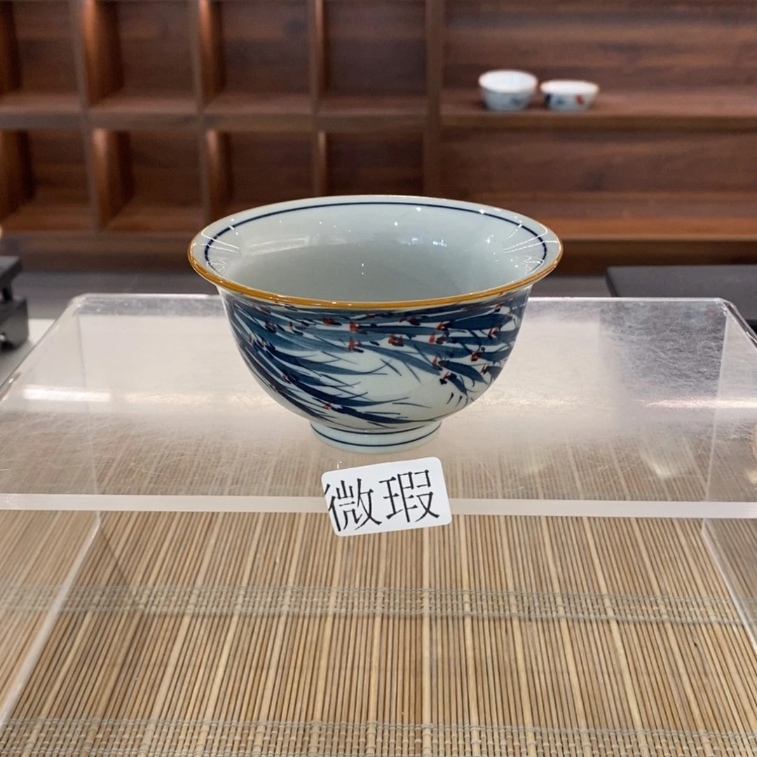 釉下彩老陶泥手工绘制