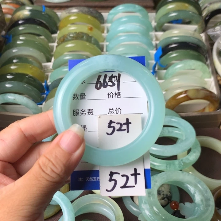 未镶嵌蛇纹石玉手镯6651