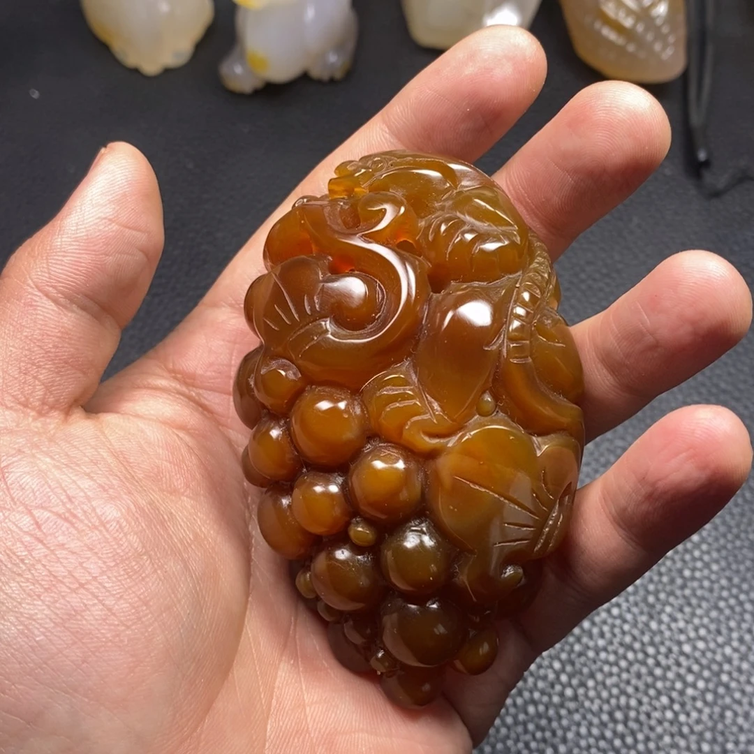 晓***升玛瑙/玉髓未镶嵌手把