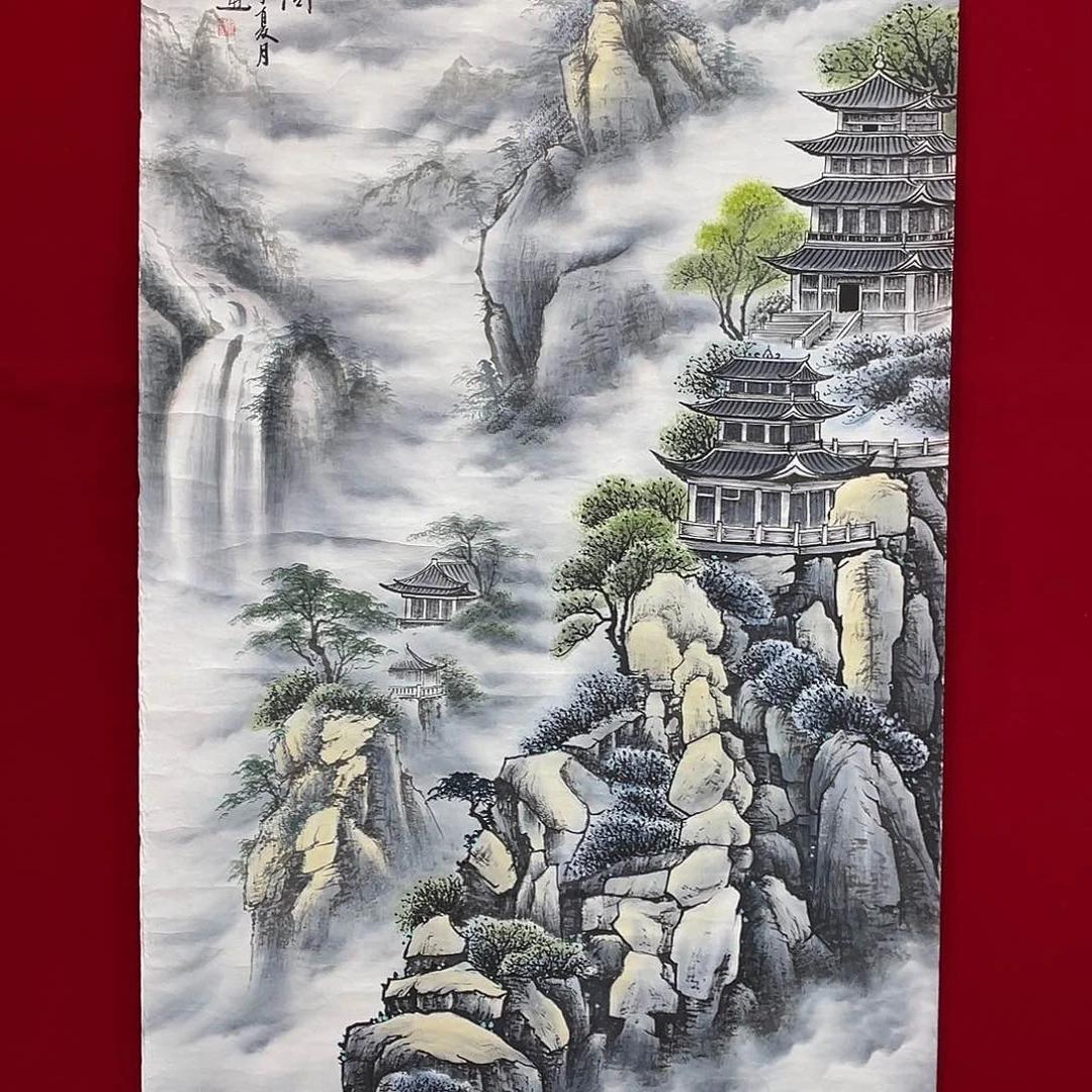 国画凌行志手绘作品