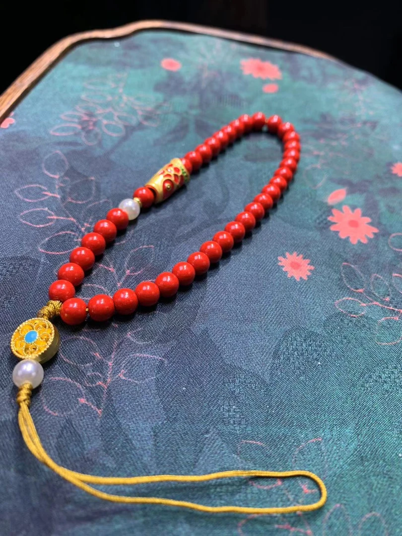 含辰砂工艺品【颜会长甄选】朱砂手机链 A25 多样性发一件