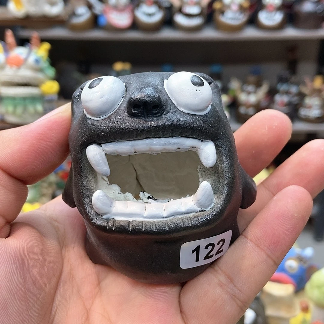 摆件直播间手工抽象陶瓷摆件122