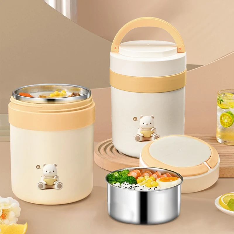 大容量饭盒带盖餐盒双层打饭带饭纯色便携上班族密封学生保温饭盒