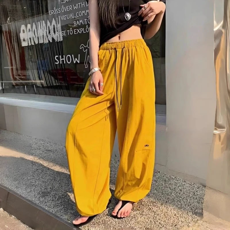 【运补8-10米】新款夏季速干刺绣款阔腿裤弯刀休闲裤001