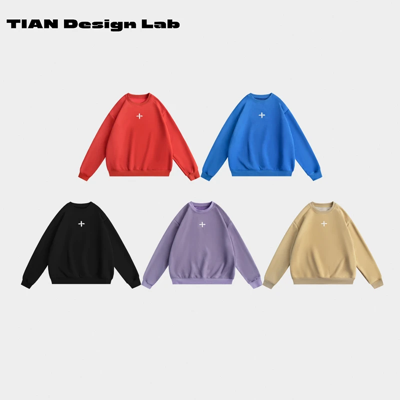 Tian design lab(黑皮克星)卫衣多巴胺休闲时尚百搭圆领套头上衣