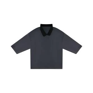 七七【慵懒T】撞色拼接休闲长袖打底衫
