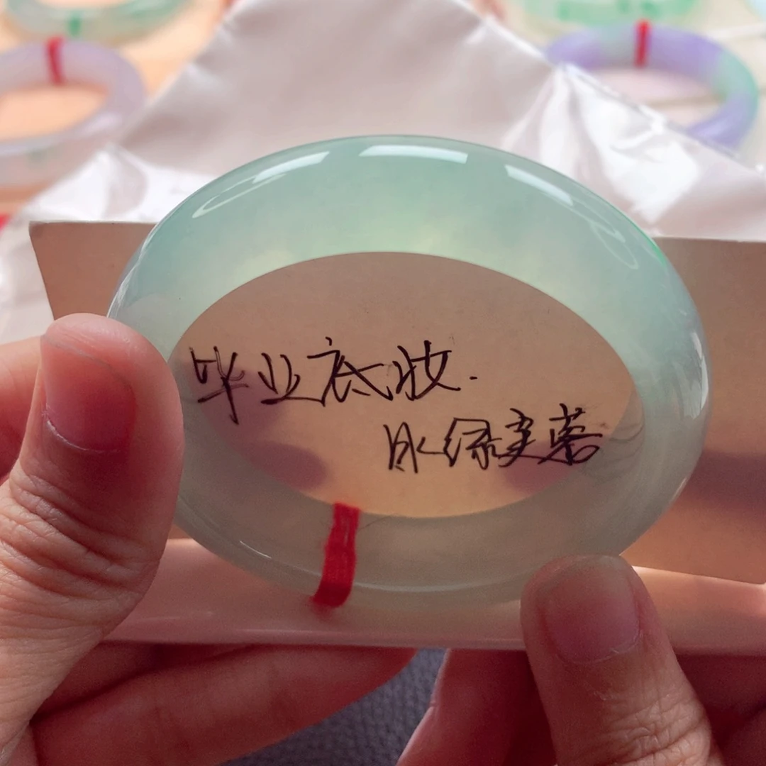 翡翠未镶嵌手镯52.5冰甜绿冰绿芙蓉零毛孔行家货A