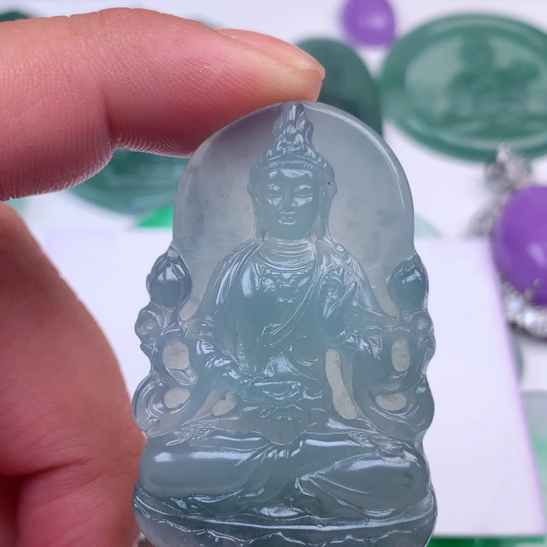 翡翠未镶嵌颈饰多样性发货其一天然a货挂件