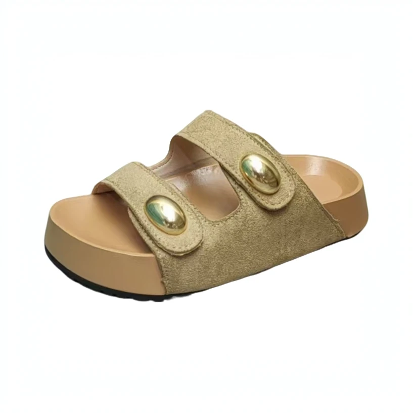 HT-9-1  40613真皮厚底拖鞋 （标准尺码）