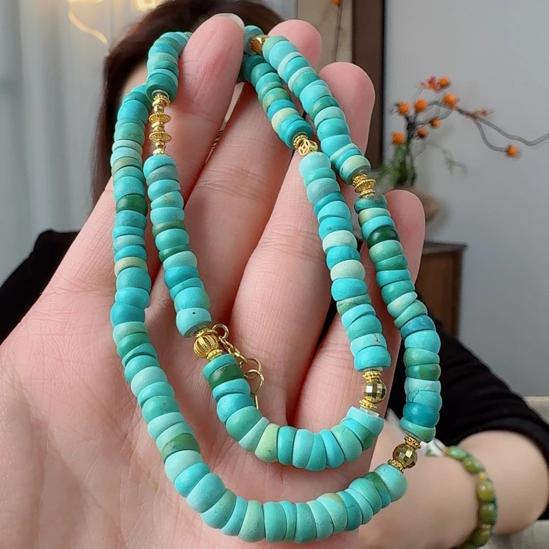 绿松石18K金镶嵌珠宝奇石