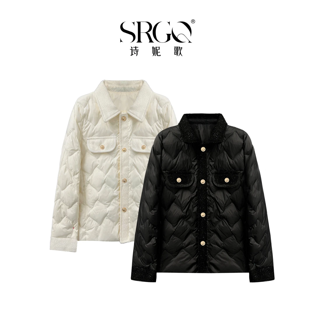 诗妮歌24FW定制 | 静奢老钱【塞纳河的午后】编织小香风奢感羽绒服