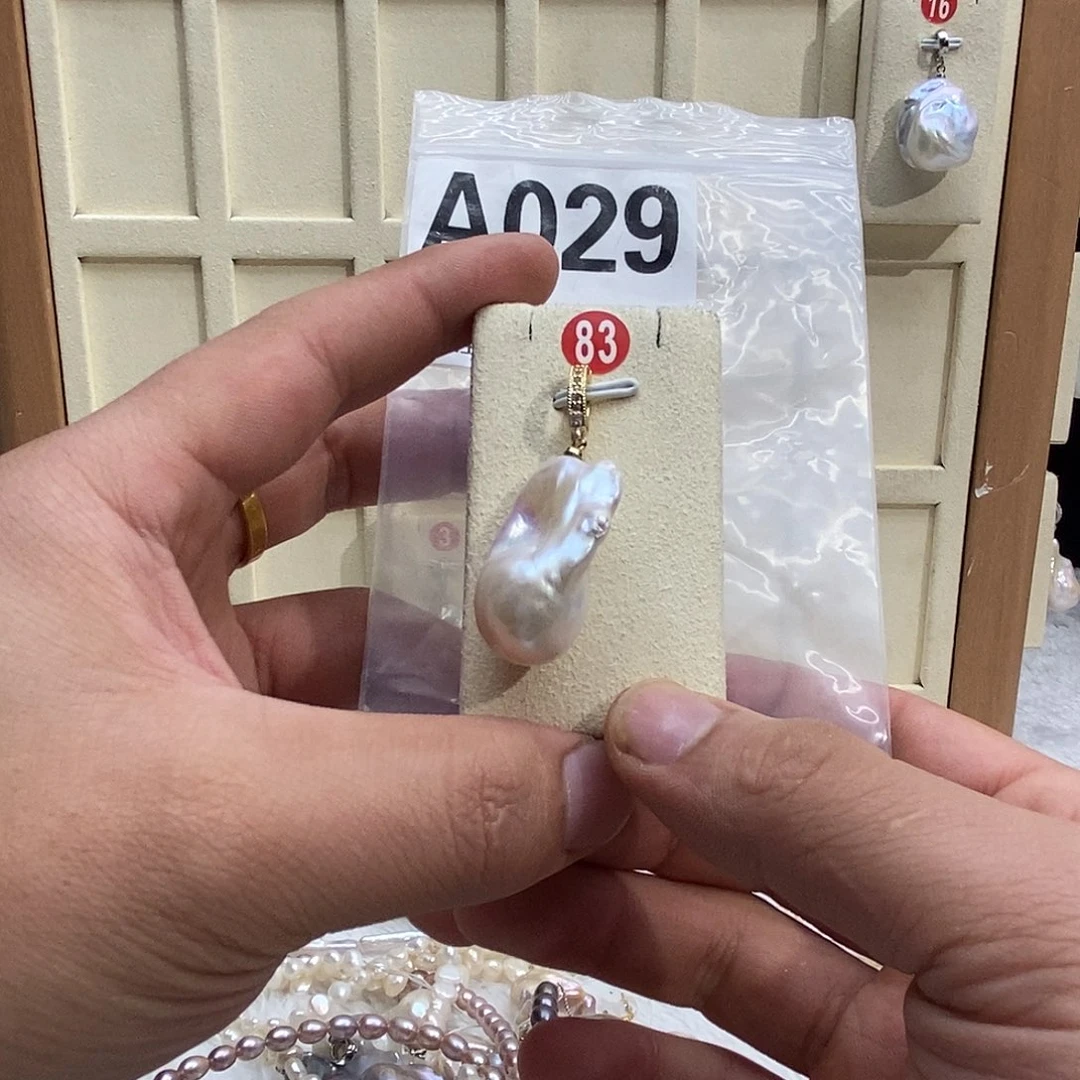 淡水珍珠银S925镶嵌颈饰