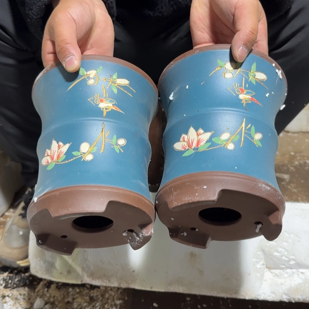 紫砂花盆瑕疵是我