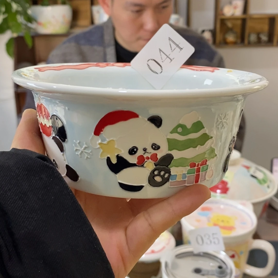 瓷片景德镇釉下彩手绘