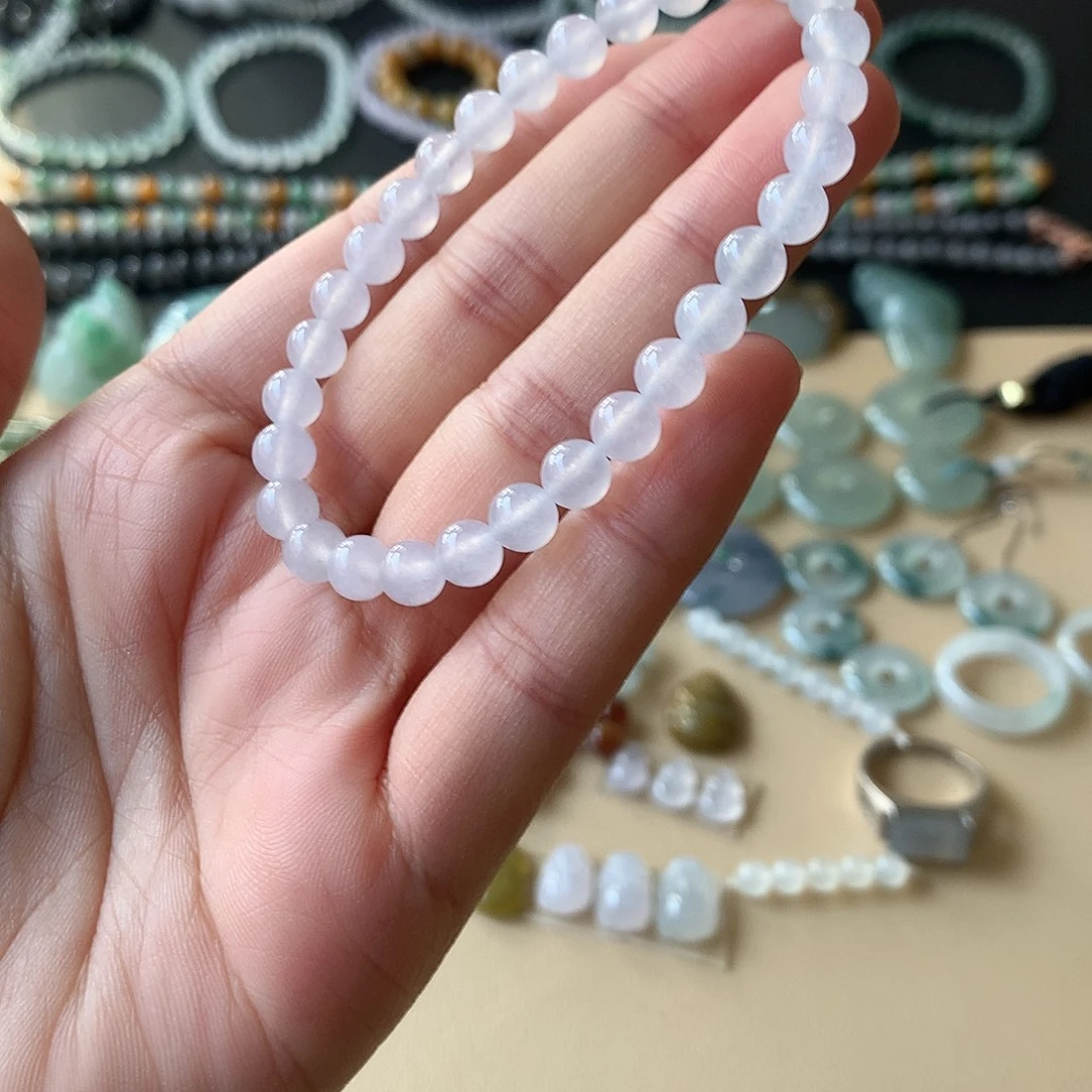 翡翠未镶嵌颈饰手串