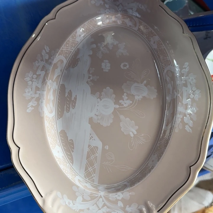 外贸尾单高温陶瓷微瑕米色鱼盘