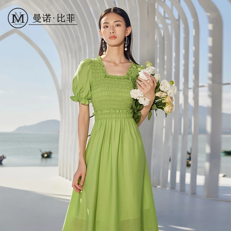 【芊芊专属】多巴胺绿色连衣裙MEBL124108