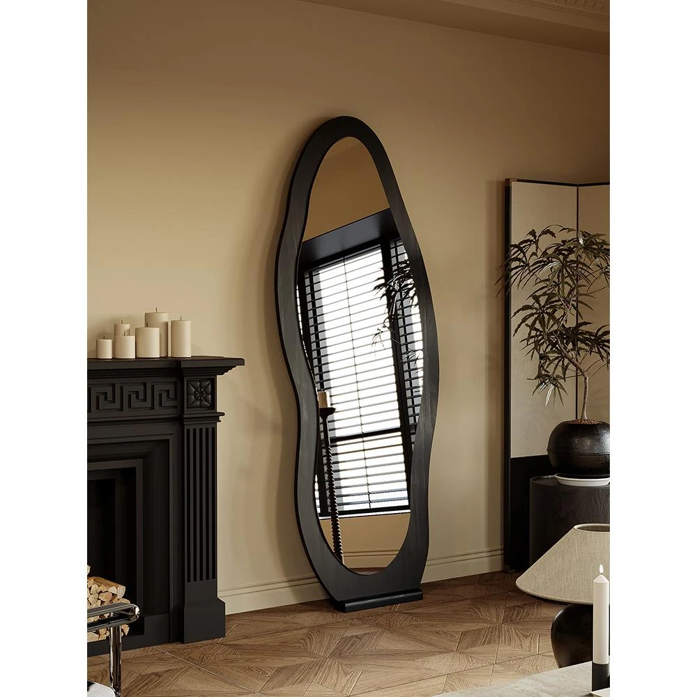 中古风穿衣镜全身镜落地镜家用服装店试衣镜网红女生卧室异形镜子