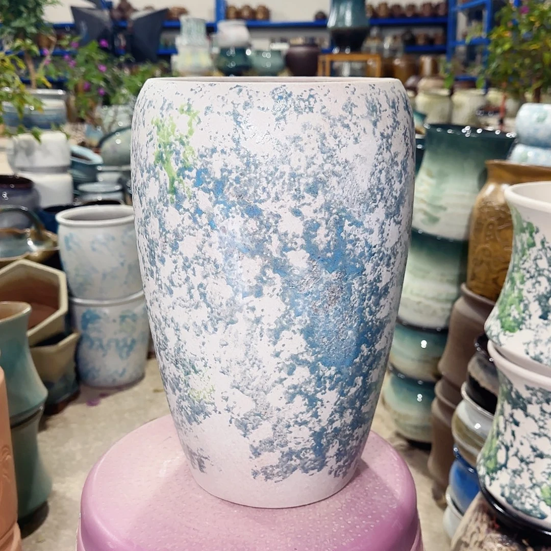 紫砂花盆高33口18……