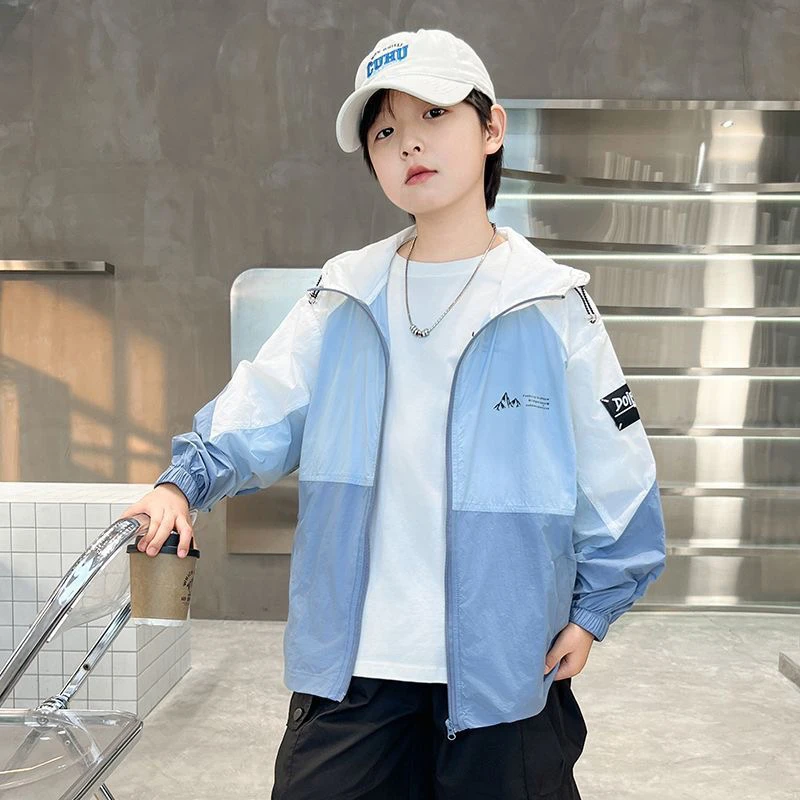 儿童装男童夏装防晒衣外套2025新款中大童夏季男孩薄款透气防晒服