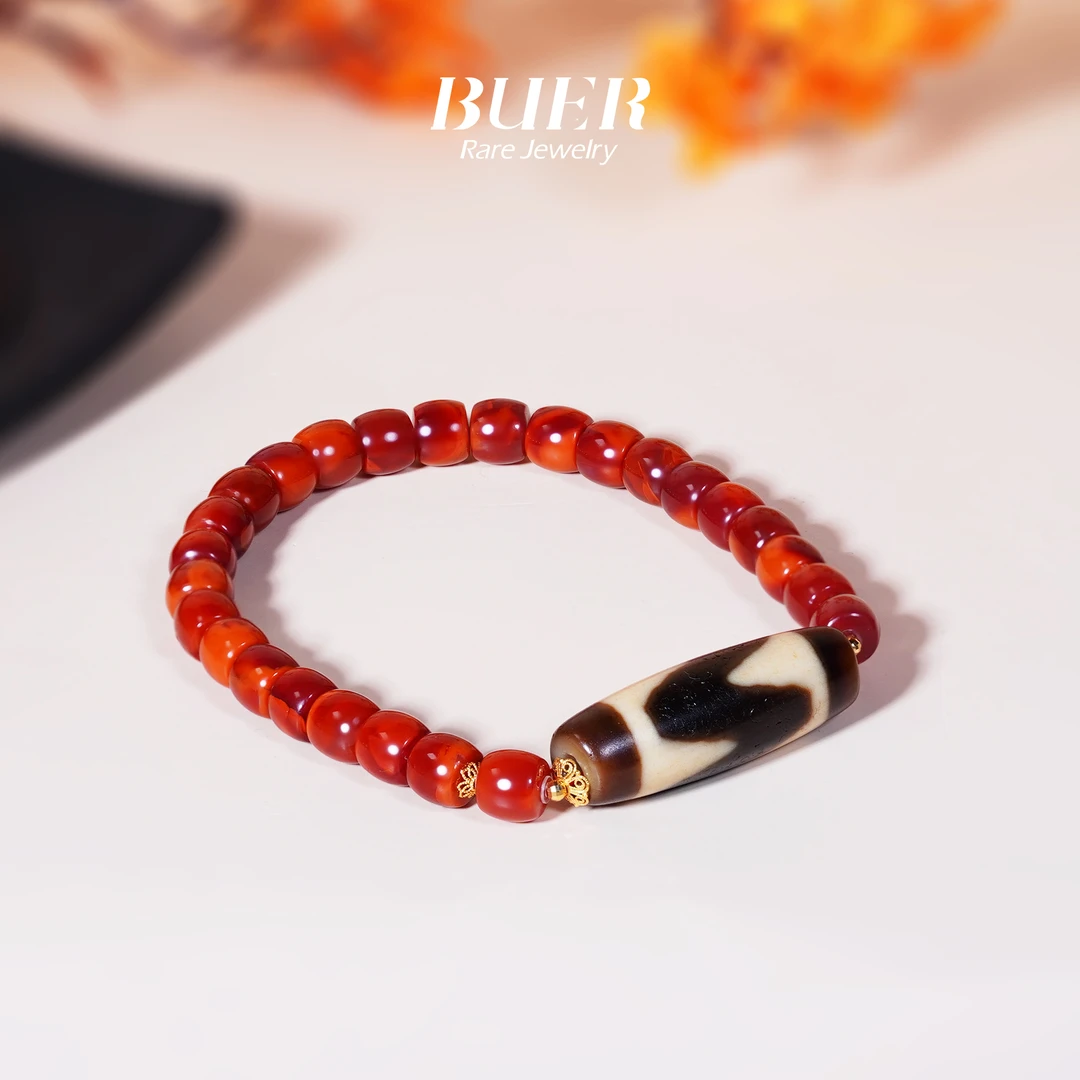 【不二】虎牙珠珠18k金DIY南红手串6mm+ (多样性发)