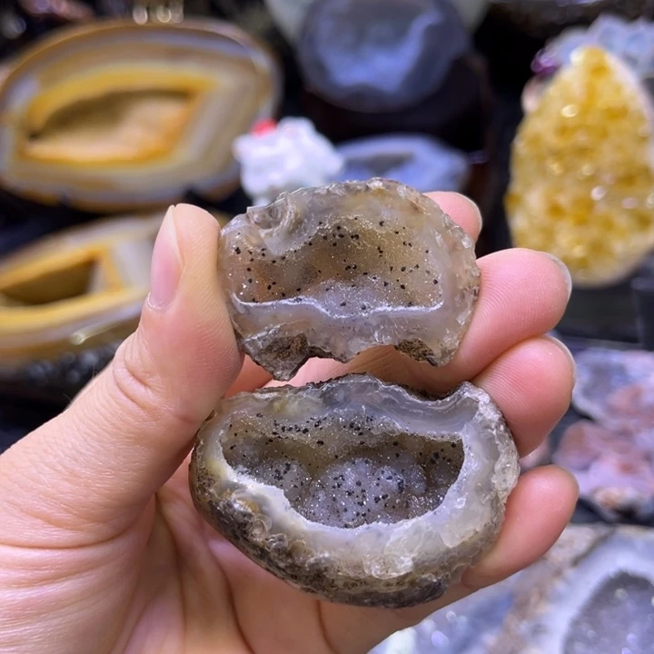 水晶珠宝半成品未镶嵌大漏彩软盆