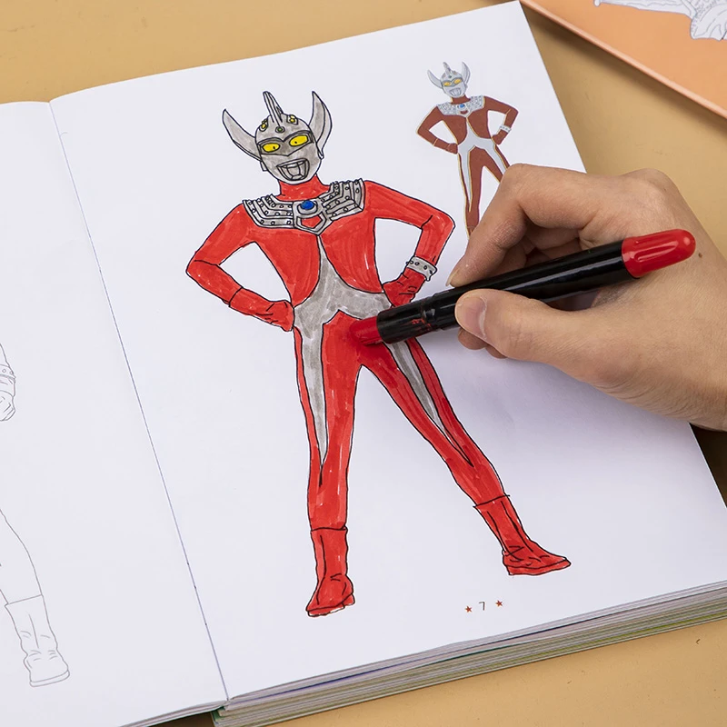 新款奥特曼速描本画画儿童涂色画本3-6岁男孩控笔绘画临摹本入门