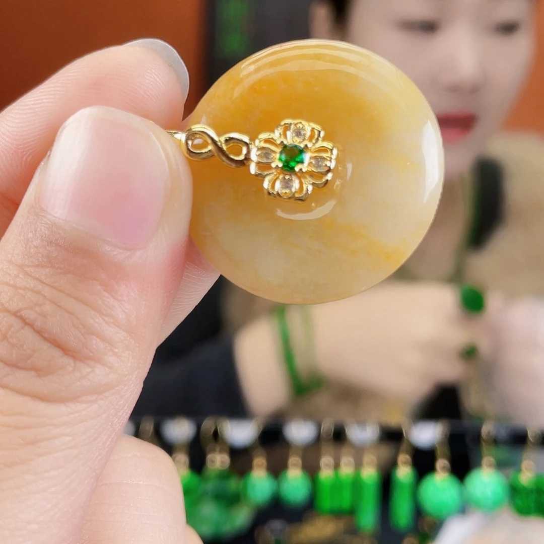 翡翠未镶嵌耳饰饰品