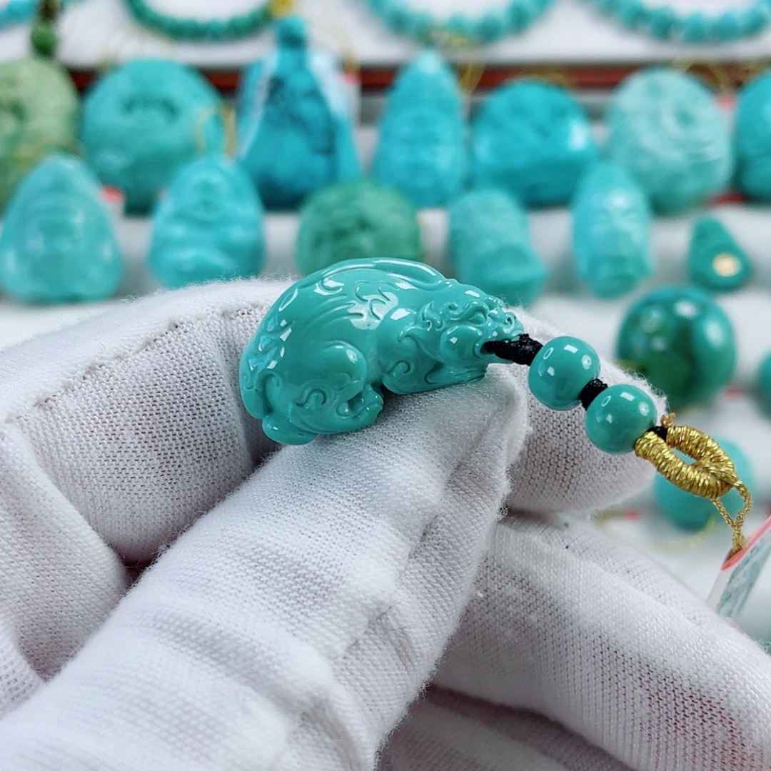 绿松石未镶嵌车挂