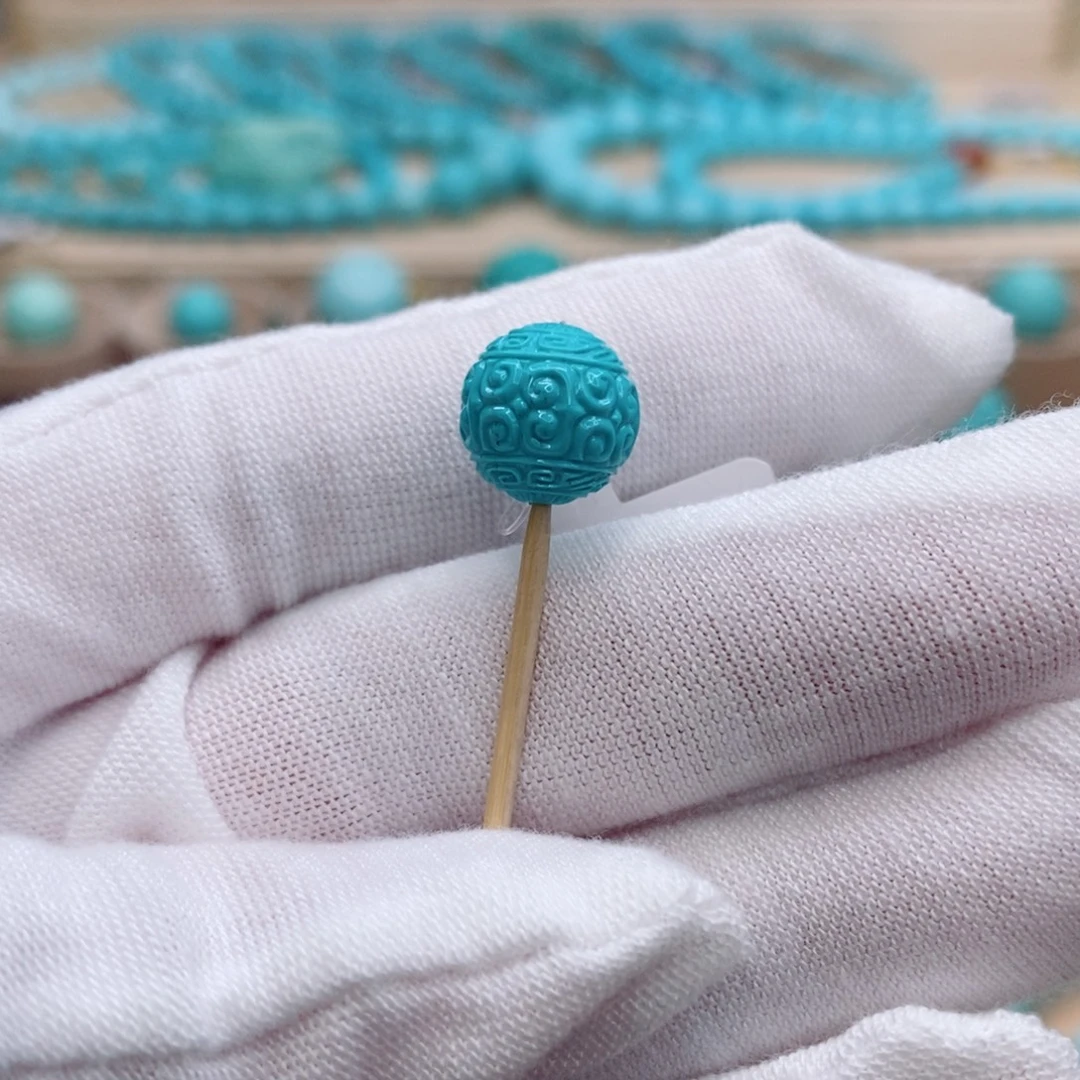 绿松石未镶嵌珠宝奇石10.6mm