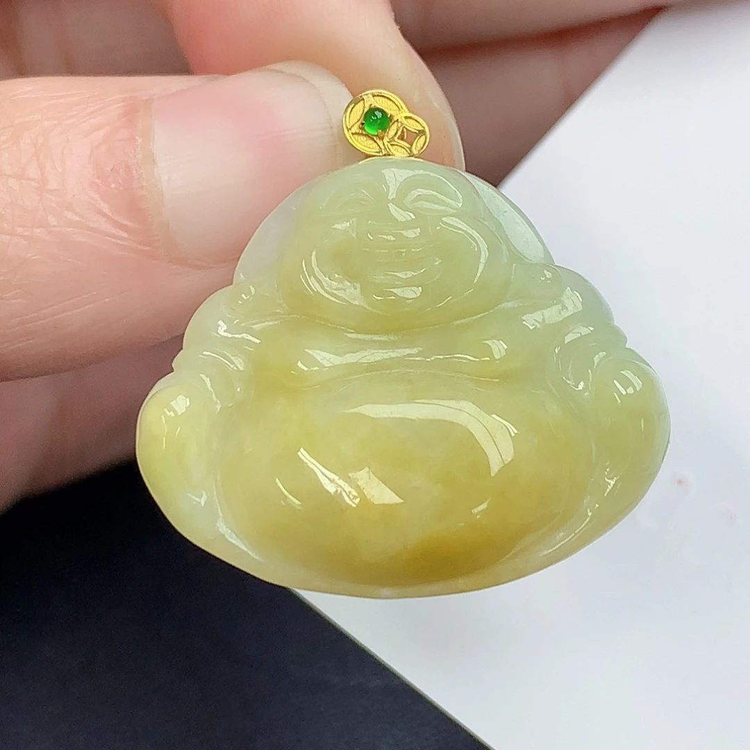 颈饰18K金镶嵌翡翠