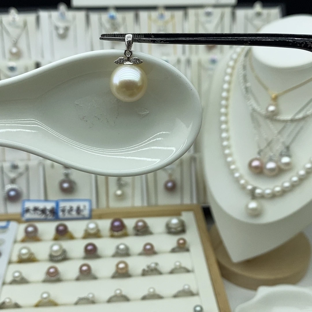 吊坠(不含链)淡水珍珠银S925镶嵌