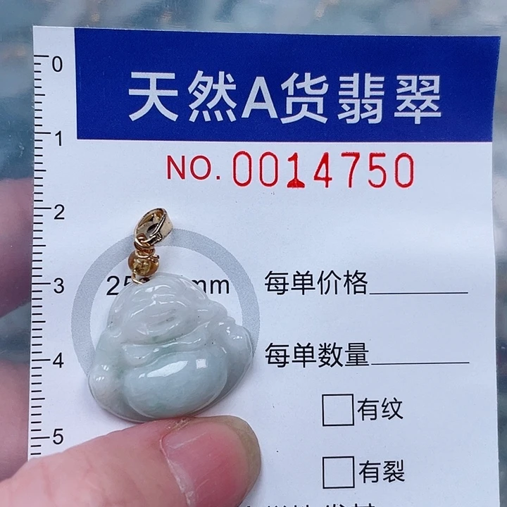 翡翠未镶嵌吊坠(赠链)