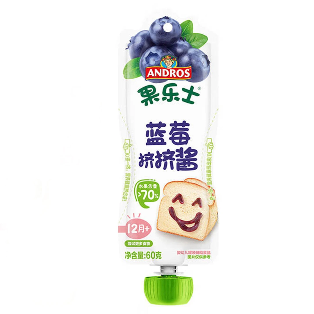 （12.2到期）果乐士蓝莓挤挤酱60g涂抹面包早餐