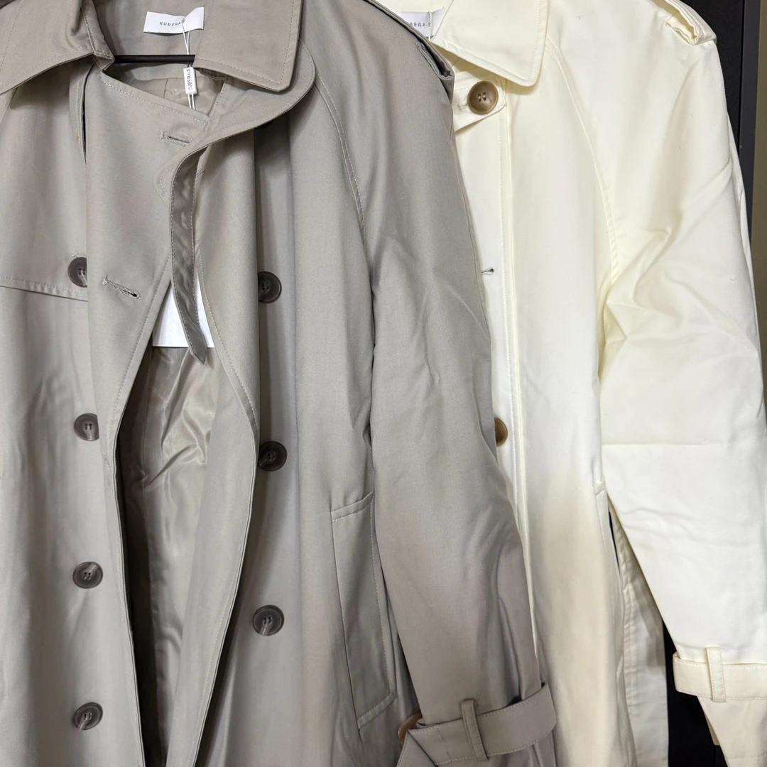 长款飘带风衣新款气质宽松韩版复古翻领秋季外套森系