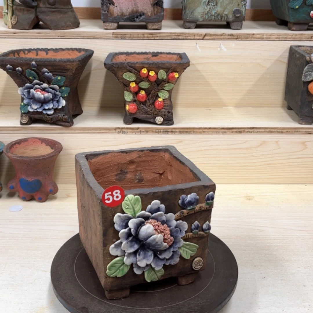 【闪购商品】紫砂花盆58内口 13外高15