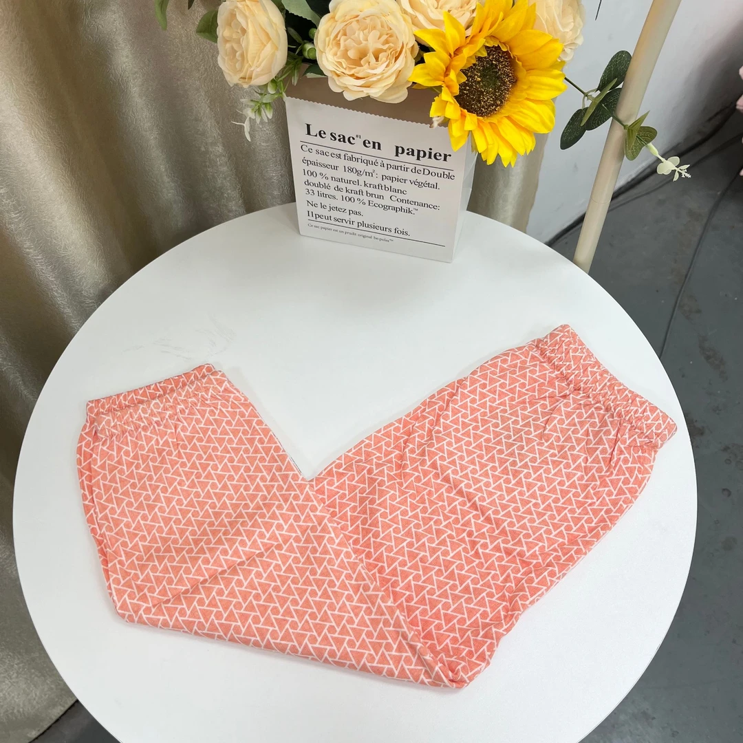 儿童防蚊裤纯棉碎花