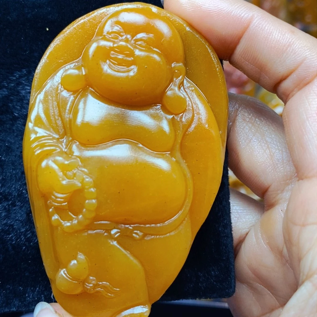 未镶嵌石英质玉（黄龙玉）吊坠(不含链)